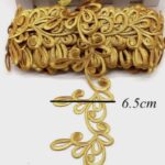 Macramè Termo Adesivo al Metro Ghirigori Oro e Argento - immagine 2