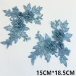 Macramè Fiore 3D su tulle da cucire - immagine 5
