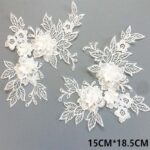 Macramè Fiore 3D su tulle da cucire - immagine 3
