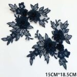 Macramè Fiore 3D su tulle da cucire