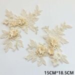 Macramè Fiore 3D su tulle da cucire - immagine 9