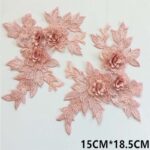 Macramè Fiore 3D su tulle da cucire - immagine 8